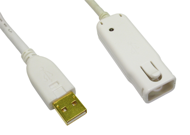 Cables Direct Cable Repeater USB cable USB 2.0 12 m USB A White