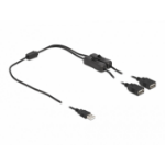 DeLOCK 86803 USB-kabel USB 2.0 1 m USB A 2 x USB A Zwart