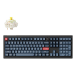 Keychron V6 Max keyboard Universal USB + RF Wireless + Bluetooth QWERTY UK English Black, Grey