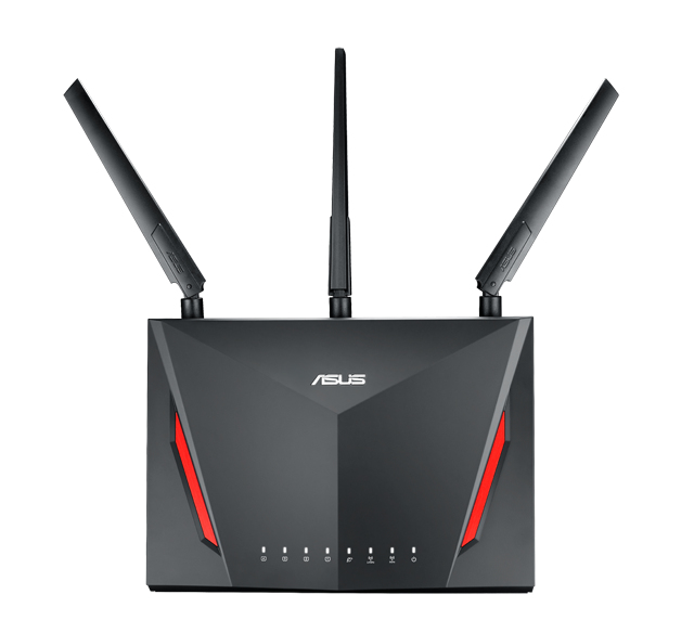 ASUS RT-AC86U wireless router Gigabit Ethernet Dual-band (2.4 GHz / 5 GHz) 4G Black