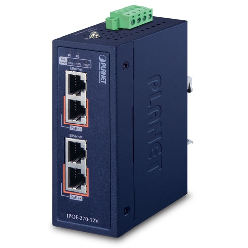PLANET IPOE-270-12V PoE adapter 2.5 Gigabit Ethernet. 5 Gigabit Ethern