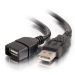 C2G 6.6ft (2m) USB 2.0 A Male to A Female Extension Cable - Black