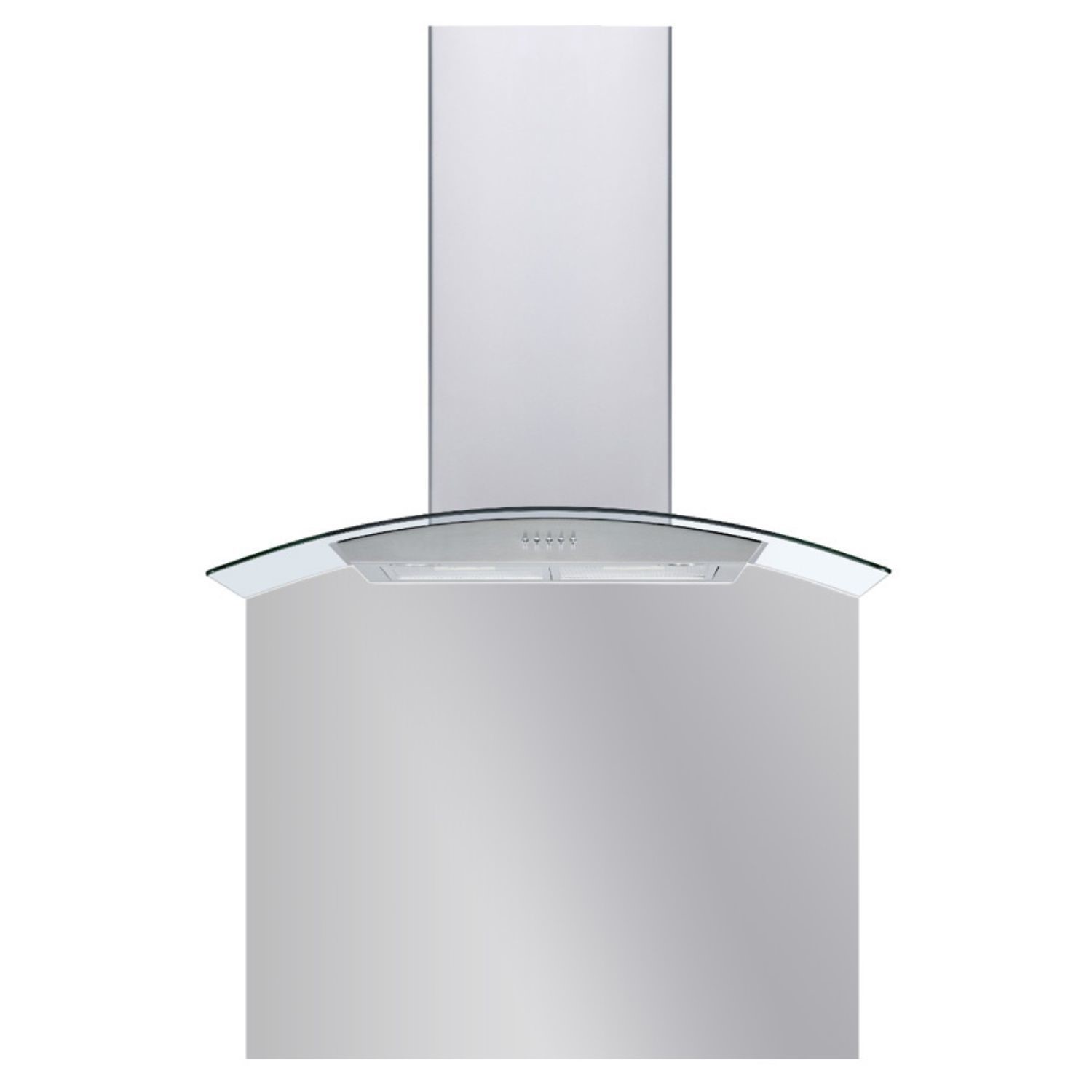 De Santii 60cm Curved Glass Splashback for DS60CG - Pewter