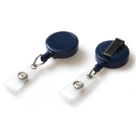 Digital ID Dark Blue ID Badge Reels with Strap Clip (Pack of 50)