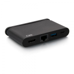 C2G USB C Dock with HDMI, USB, Ethernet, USB C & Power Delivery up to 100W - Docking station - USB-C / Thunderbolt 3 - HDMI - 1GbE