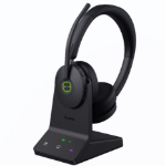 Yealink WH68 Dual UC DECT & Bluetooth Hybrid Wireless Technology, 4-Mic Hybrid ANC, 4-Mic Noise Cancellation, All-Day-Wearing Comfort