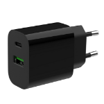 Gembird TA-UC-PDQC20-01-BK oplader voor mobiele apparatuur Universeel Zwart AC Snel opladen Binnen