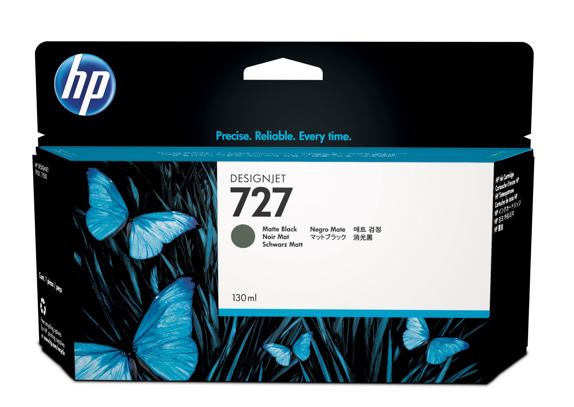 HP B3P22A/727 Ink cartridge black matt 130ml for HP DesignJet T 920/93