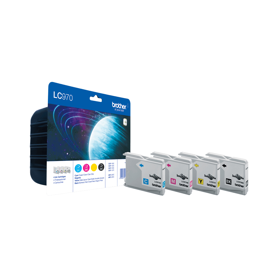 Image of Brother LC-970VALBPDR Ink cartridge multi pack Bk,C,M,Y Blister...