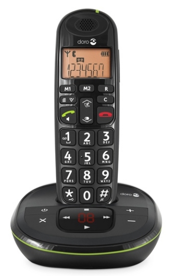 Image of Doro PhoneEasy 105wr DECT telephone Black Caller ID