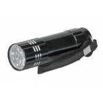 Manhattan LED Torch/Flashlight 3-pack (Clearance Pricing), Bright 45 Lumen Output (9 LEDs), Aluminium, Compact (85x25x25mm), Long Lasting Performance, Each torch uses 3x AAA batteries (3 included, enough for one torch), Carry Loop, Black, Three Years Warr