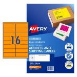 Avery 35972 printer label Orange Self-adhesive printer label