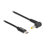 DeLOCK 87980 electriciteitssnoer Zwart 1,5 m USB C 5.5 x 3.0 mm