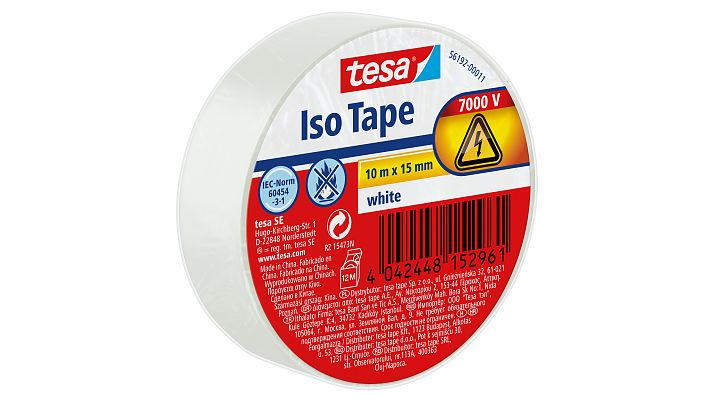Image of TESA 56192-11 - 1 pc(s) - White - PVC - 6000 V - 10 m - 15 mm