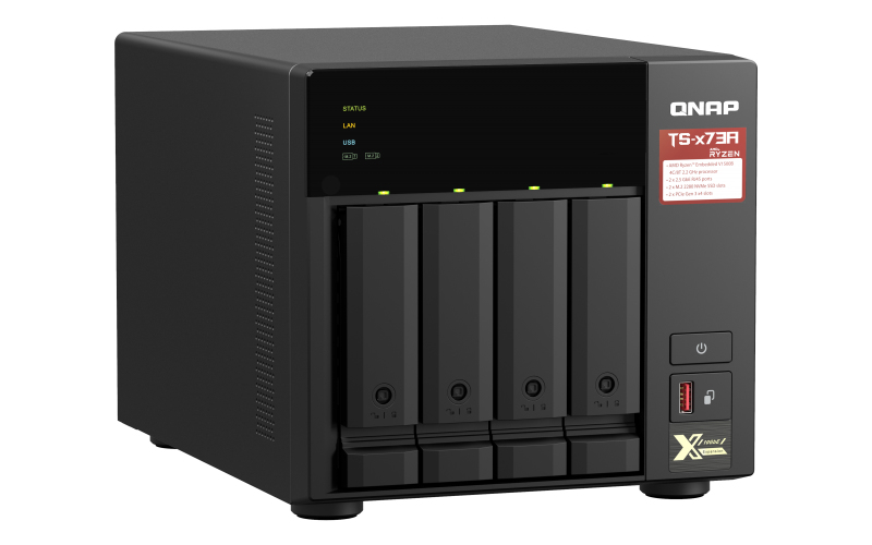 QNAP TS-473A NAS Tower Ethernet LAN Black V1500B