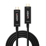 Lindy 30m Fibre Optic Hybrid USB Type C Cable, Audio / Video Only