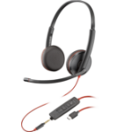 POLY Blackwire C3225 Stereo USB-C Headset TAA (Bulk)