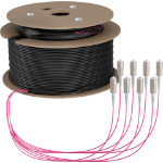 EFB Elektronik O8321S200OM4 InfiniBand en Glasvezelkabel 200 m 8x SC U-DQ(ZN) BH Beige, Zwart, Magenta