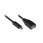 Alcasa 2511-OTG2 USB-kabel USB 2.0 0,1 m USB C USB A Zwart