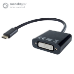 connektgear USB 3.1 Type C to DVI-I Active Adapter - Male to Female - Thunderbolt and DP Compatible