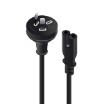 ALOGIC 2m Aus 2 Pin Mains Plug to IEC C7 - Male to Female
