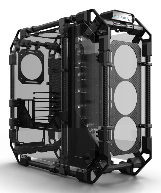 ALH Alphacool Apex Pro Skeleton Full Tower Black, Carbon