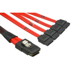 DINIC SAS-MINI-4SX-75 Serial Attached SCSI (SAS) cable 0.75 m Black, Red