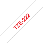 Brother TZE-222 label-making tape Red on white