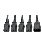 Tripp Lite P004-18N-4XC13 power cable Black 18.1" (0.46 m) C13 coupler C14 coupler