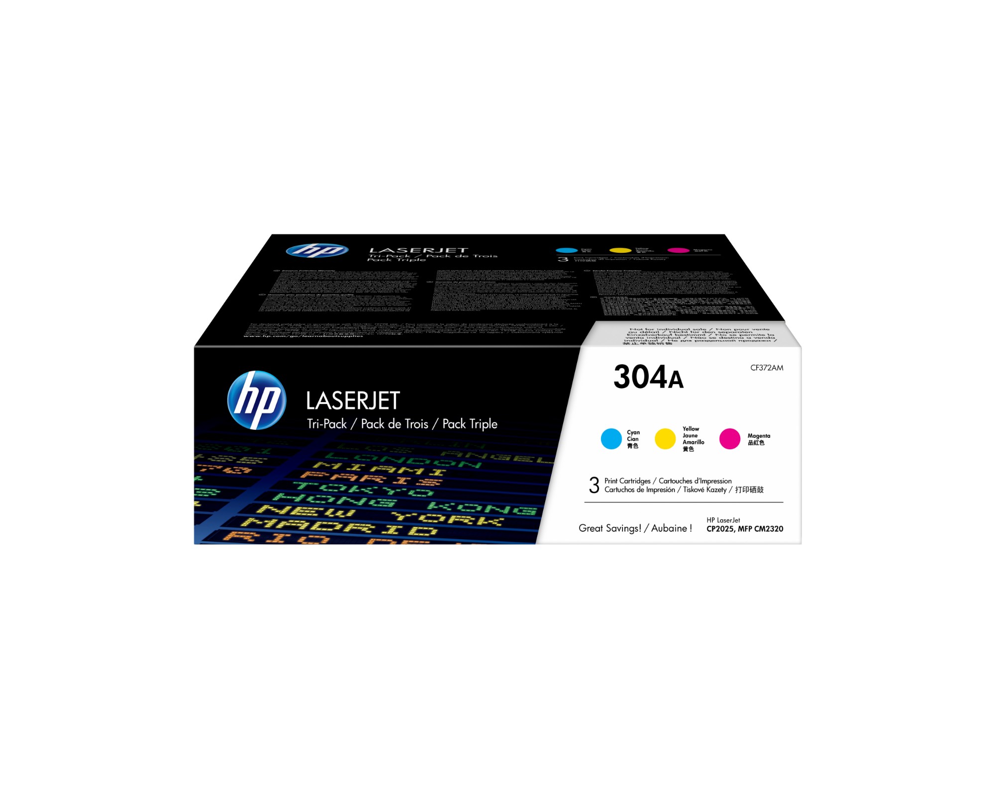 HP CF372AM/304A Toner cartridge MultiPack C.M.Y. 3x2.8K pages ISO/IEC