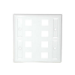 C2G 8-Port Multimedia Keystone Wall Plate - White