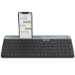 Logitech Slim Multi-Device Keyboard K580 teclado RF Wireless + Bluetooth Danés, Finlandés, Noruego, Sueco Grafito
