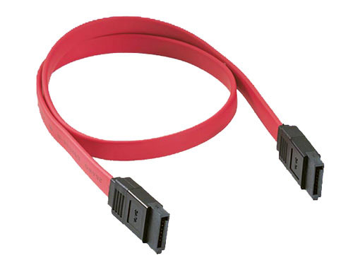 Cables Direct 0.45 m, SATA/SATA, M/M SATA cable Black, Red