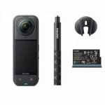 Insta360 (CINHAASA) Starter Bundle includes 1x Insta360 X5, 1x Lens Cap, 1x Additional Battery and 1x 114cm Invisible Selfie Stick