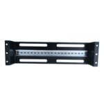 LDR Rackmount Din Rail, Black Metal Construction, 35mm International Din Rail