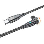 JLC Right Angled Type C (Male) to Lightning (Male) Braided Cable – Non Original IC – 2M - Black