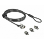 Navilock 20676 cable lock Black, Silver 2 m