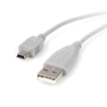 StarTech.com USB2HABM1 USB cable 11.8" (0.3 m) USB A Mini-USB B Gray