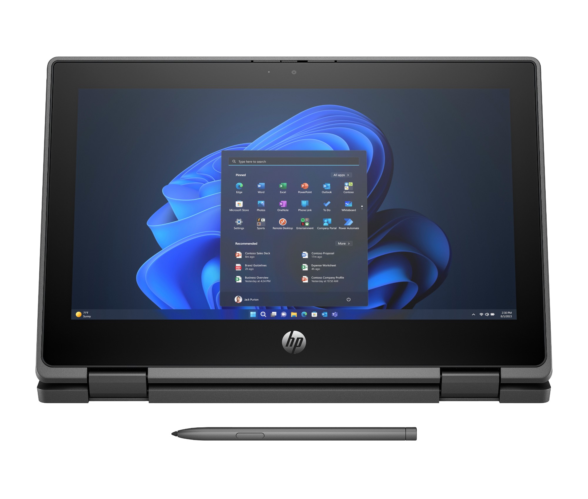HP Fortis Flip G1i 11.6 inches N150 8GB 128GB B6LD2UT#ABA 2-in-1 Laptop