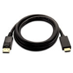V7 Black Video Cable DisplayPort Male to HDMI Male 2m 6.6ft