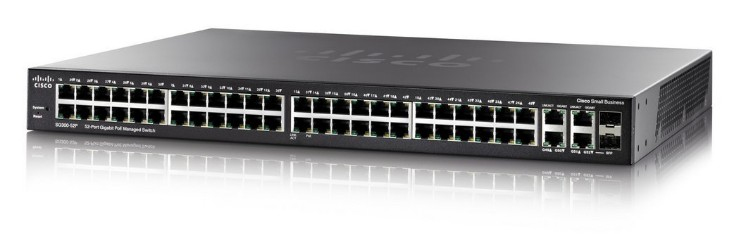 Cisco SG350-52 Managed L3 Gigabit Ethernet (10/100/1000) 1U Black