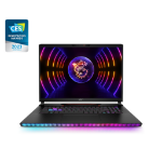 MSI Gaming RAIDER GE78HX 13VH-259UK laptop 43.2 cm (17") Quad HD+ Intel® Core™ i9 i9-13980HX 32 GB DDR5-SDRAM 2 TB SSD NVIDIA GeForce RTX 4080 Wi-Fi 6E (802.11ax) Windows 11 Home Advanced Black