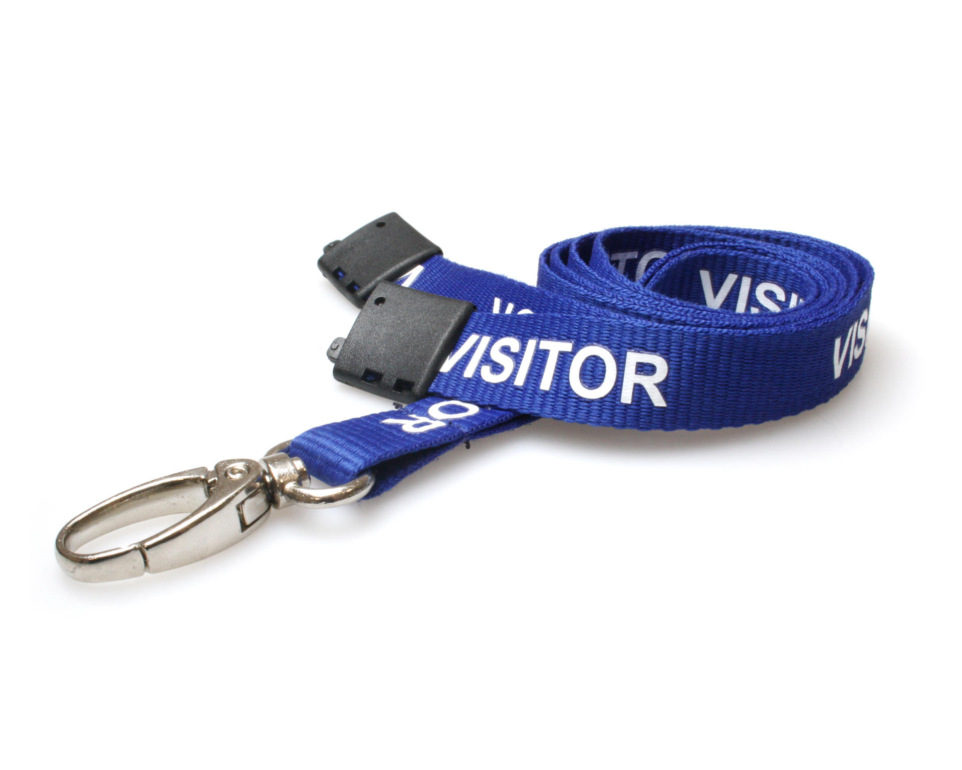 Image of Digital ID 15mm Visitor Royal Blue Flat Woven BreakAway Lanyard...