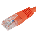 Cablenet 3m Cat6 RJ45 Orange U/UTP PVC 24AWG Flush Moulded Booted Patch Lead