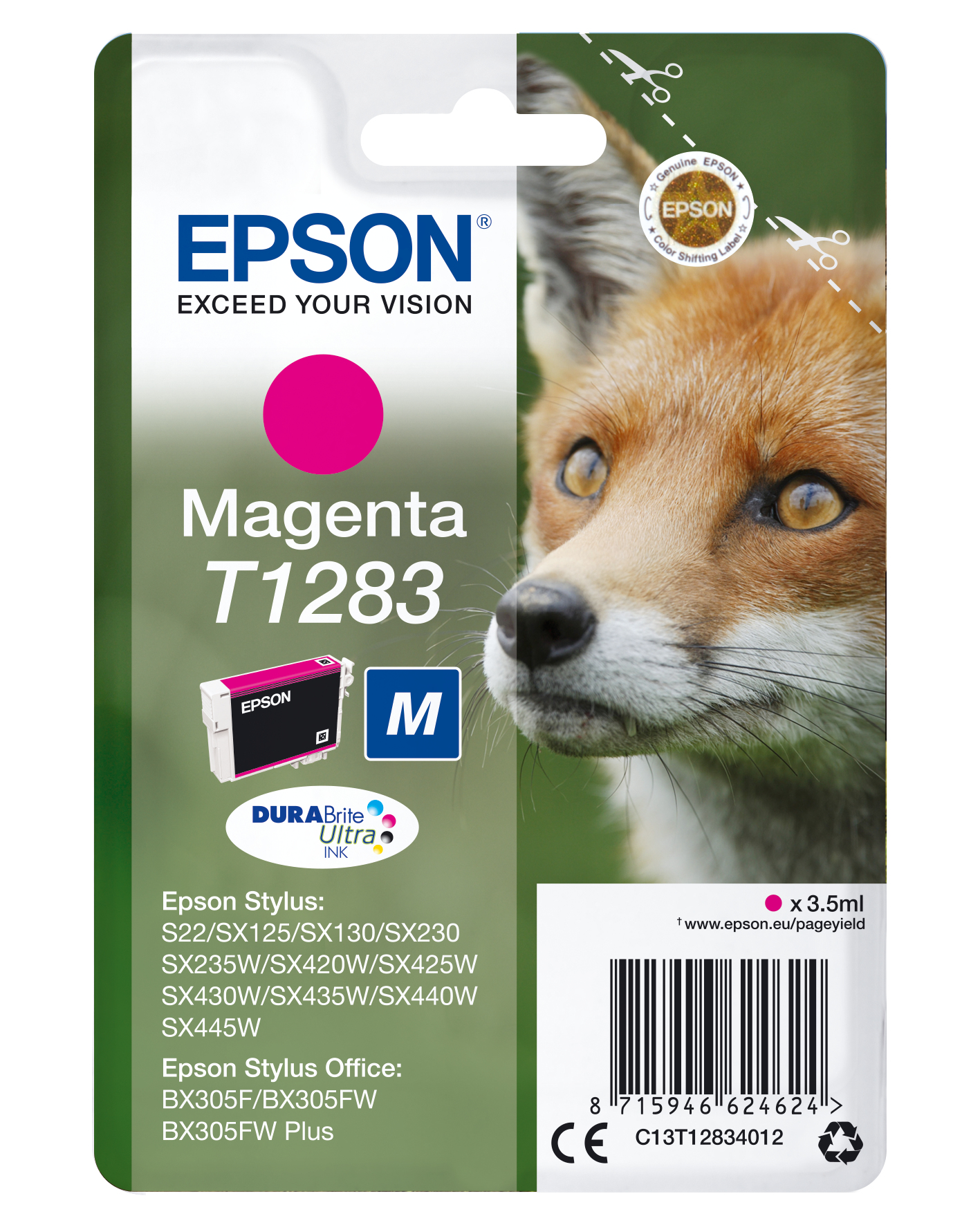 Epson T1283 Fox Magenta Ink Cartridge