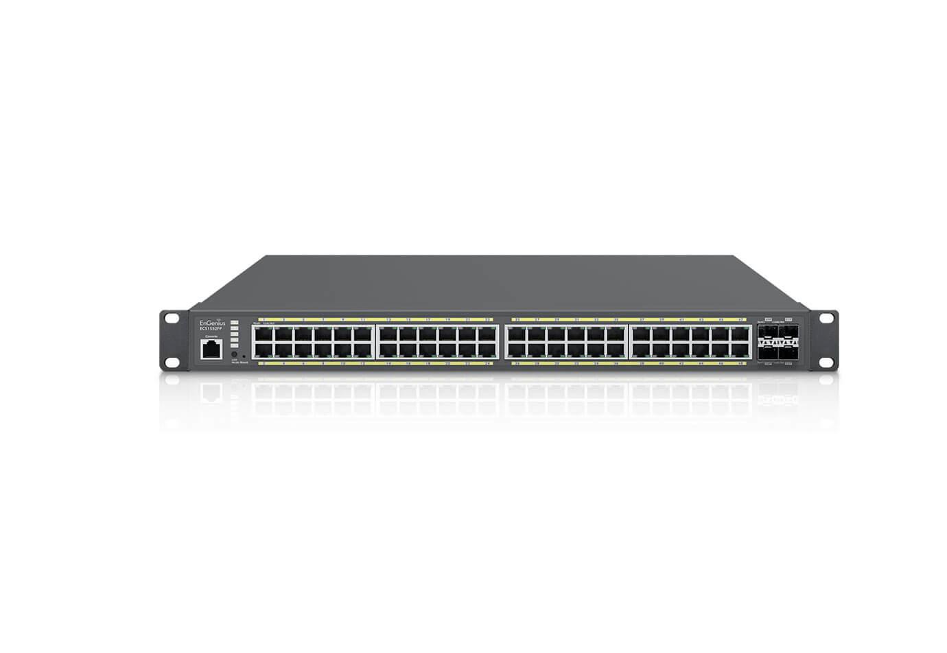 ECS1552FP ENGENIUS Cloud Managed Switch 48-port GbE PoE+ 740W 4x SFP+ L2+ ECS1552FP - Switch - Amount of ports: