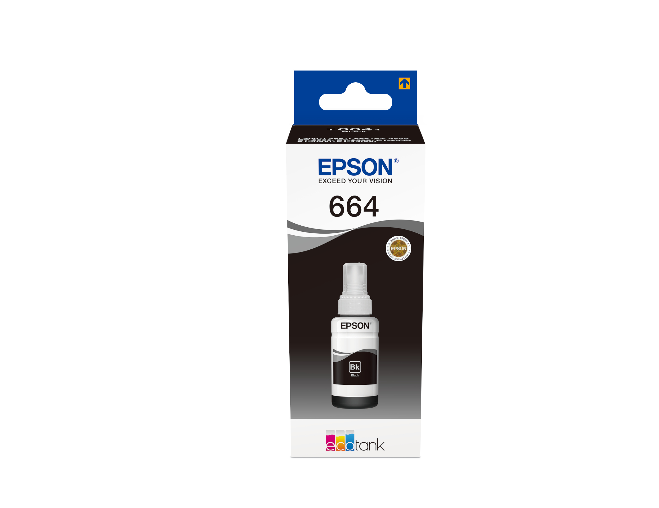 Image of Epson C13T664140/664 Ink bottle black, 4K pages 70ml for Epson L 300