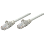 Intellinet Network Patch Cable, Cat6, 2m, Grey, Copper, U/UTP, PVC, RJ45, Gold Plated Contacts, Snagless, Booted, Lifetime Warranty, Polybag