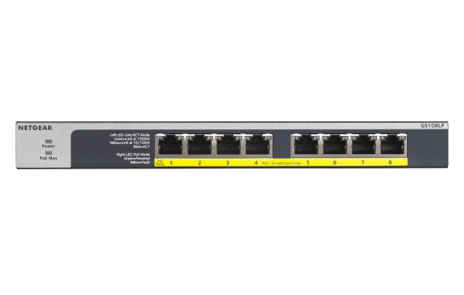 Image of NETGEAR GS108LP Unmanaged Gigabit Ethernet (10/100/1000) Power...