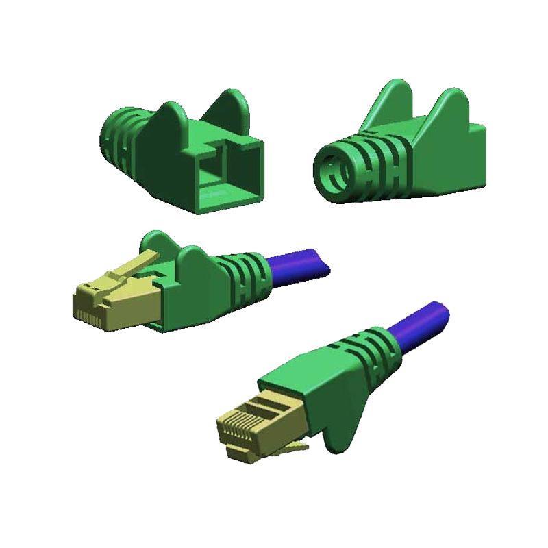 Image of FDL WING MOULDED SNAGPROOF RJ45 CABLE BOOT - GREEN
